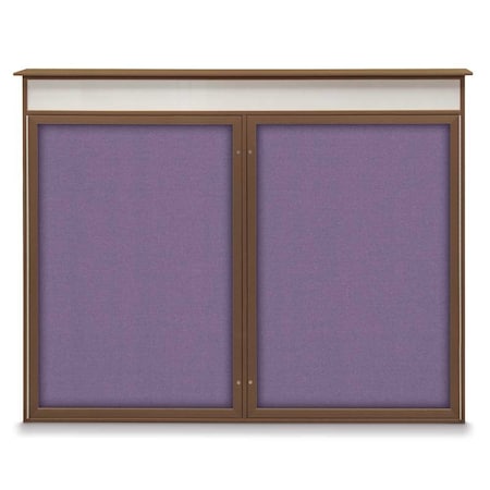 United Visual Products Single Door Enclosed Indoor Letterboard UV1124SD4824-SATIN-GREEN
